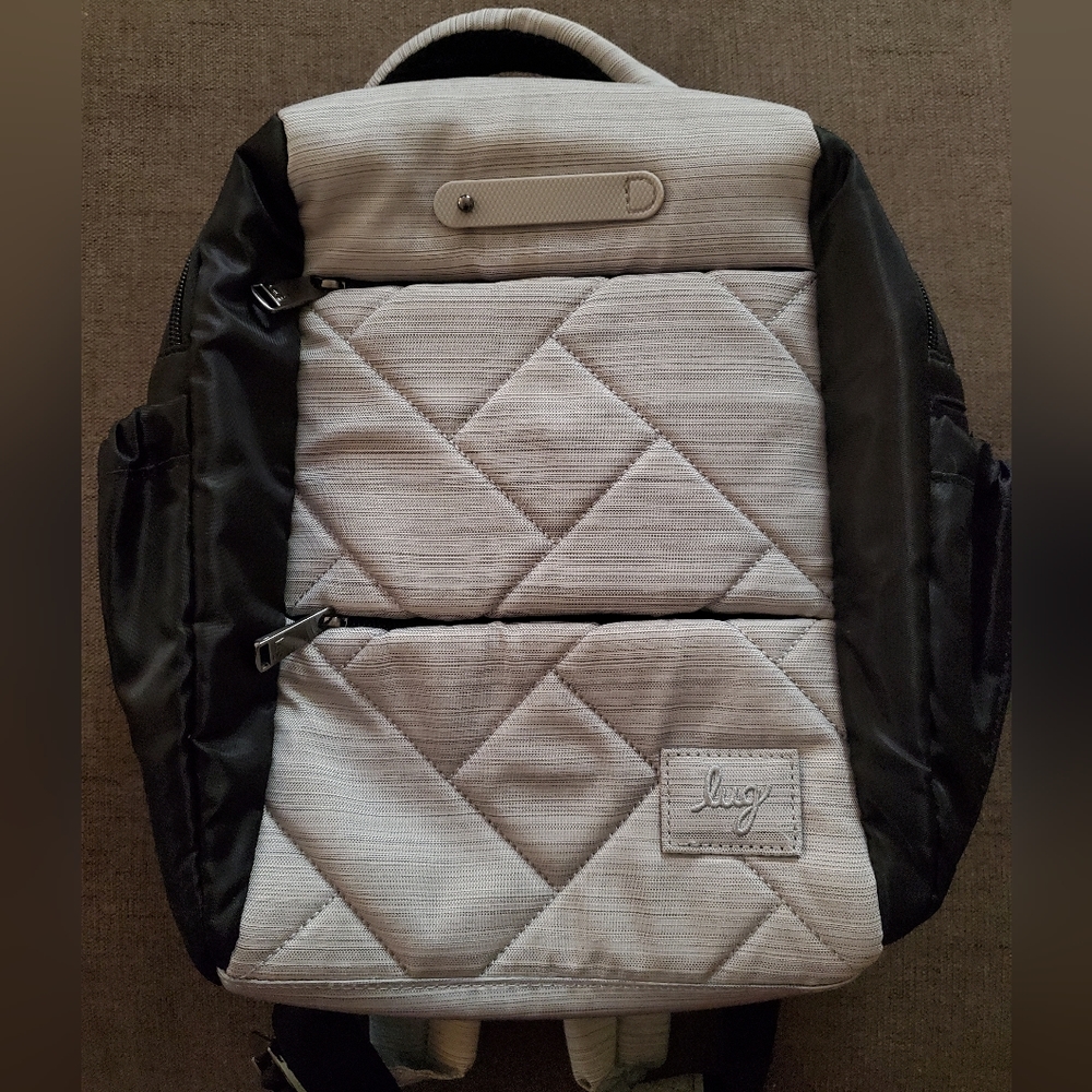 Lug Hopper Shorty Backpack in Black and Brushed  Silver